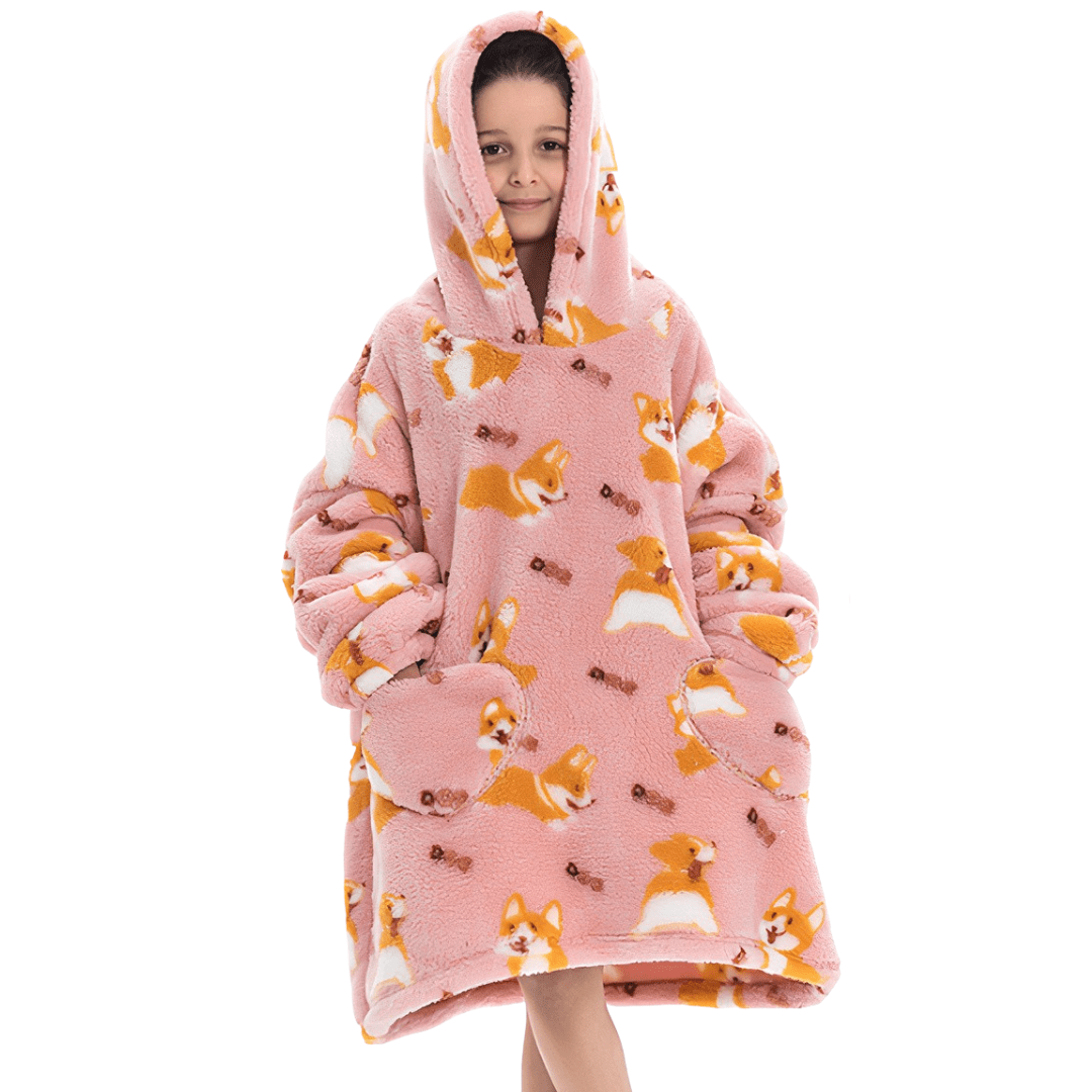 poncho polaire d'intérieur fille pyjama