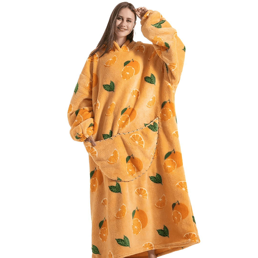 poncho polaire long