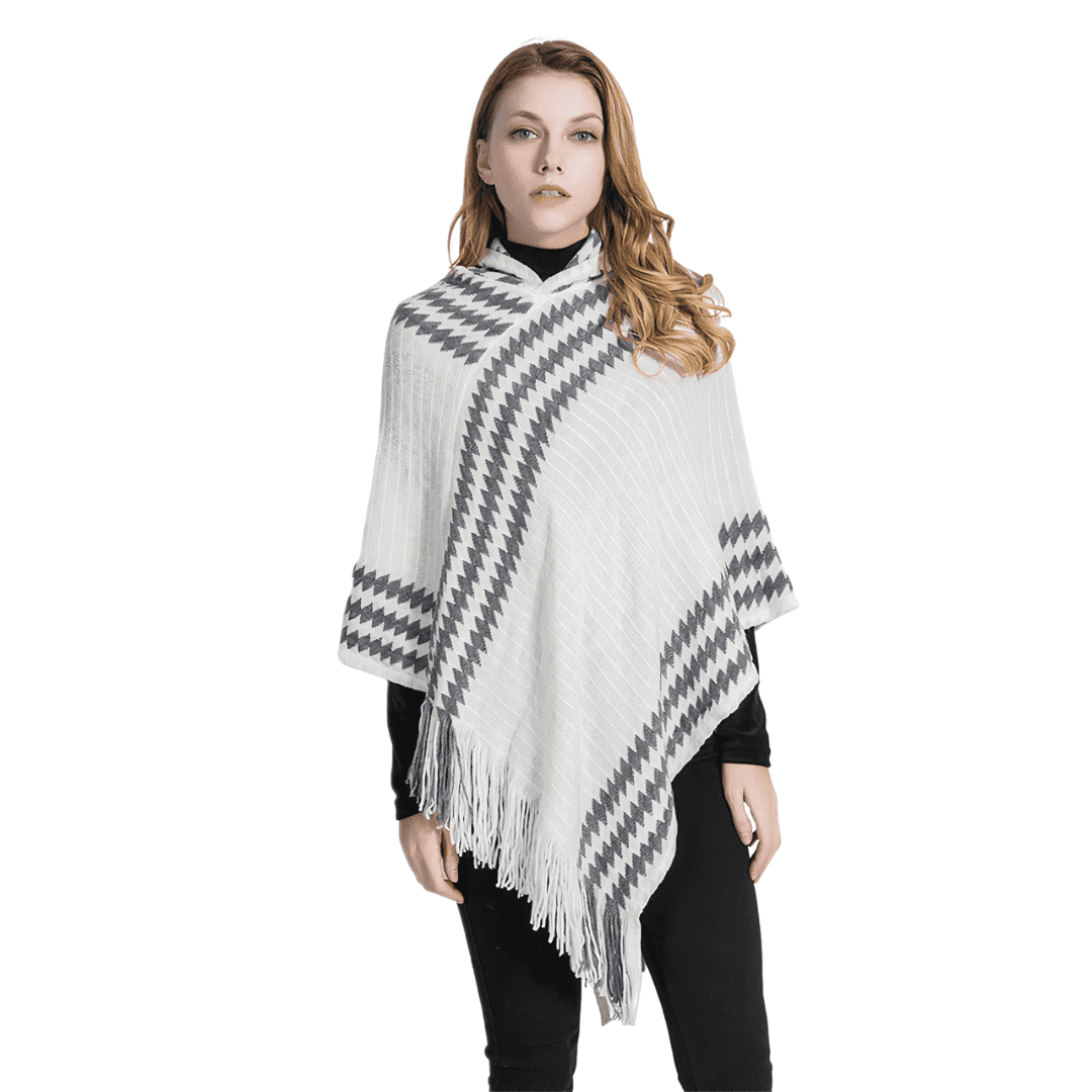 cape poncho femme a capuche