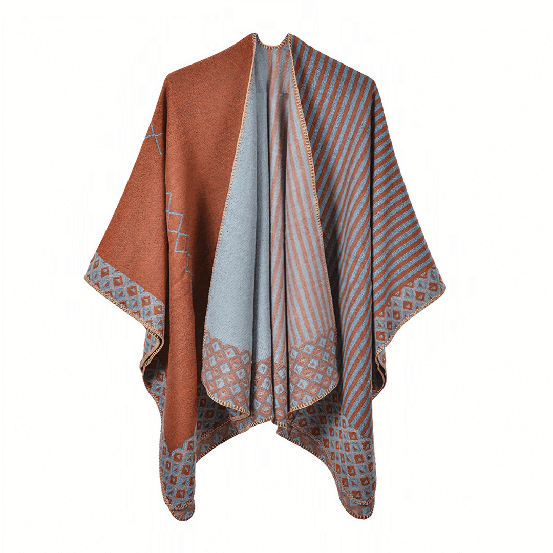 cape poncho femme laine