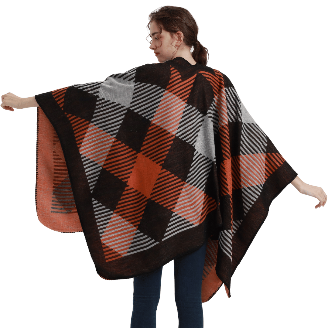 cape poncho femme laine