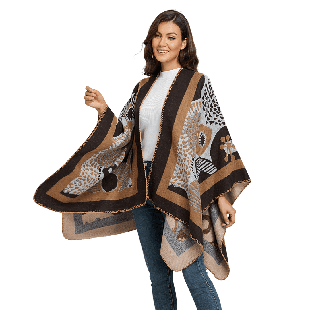 cape poncho hiver chaud femme