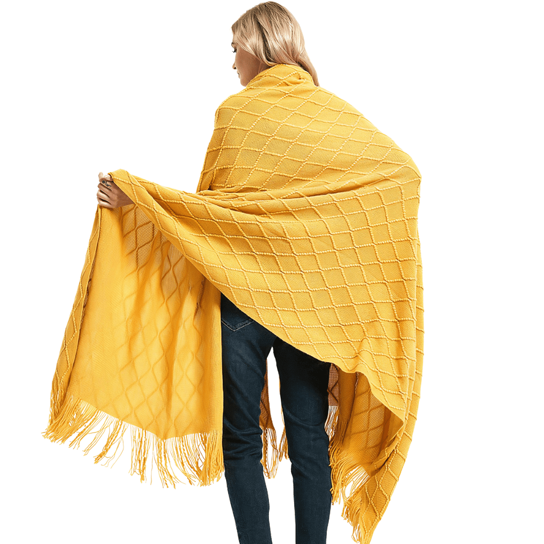 couverture poncho femme