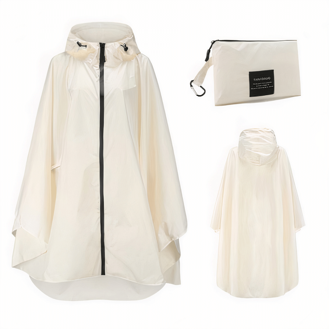 imperméable poncho de pluie blanc femme