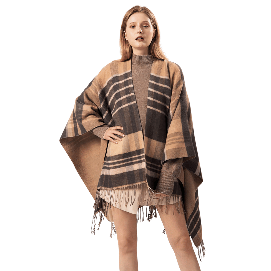 poncho à franges