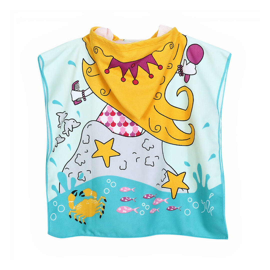 poncho bain plage fille