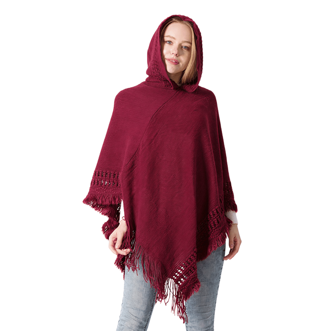 poncho bordeaux