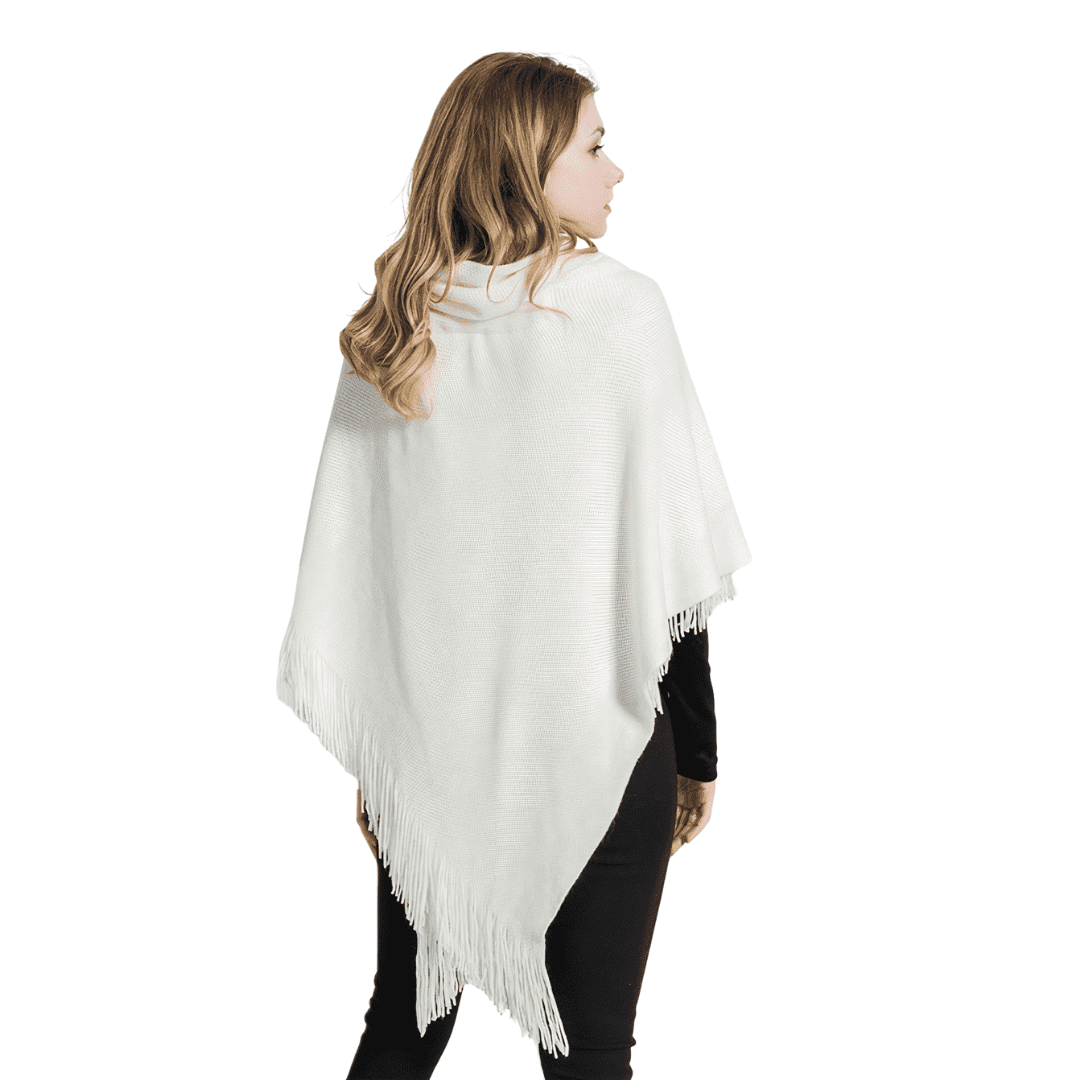 poncho cape chale femme avec boutons