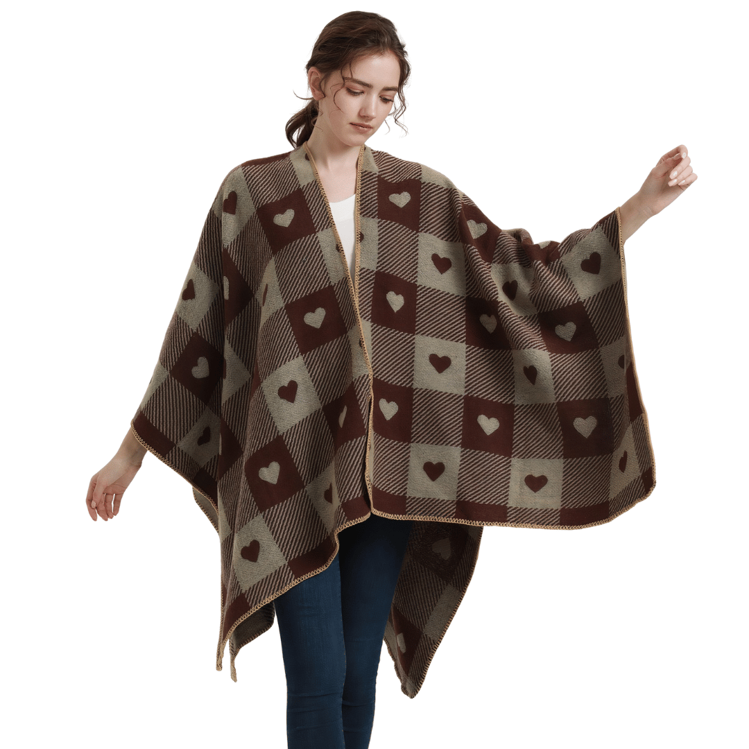 poncho cape chaud femme