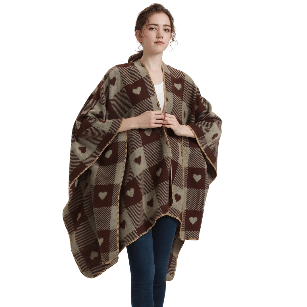 poncho cape femme chaud