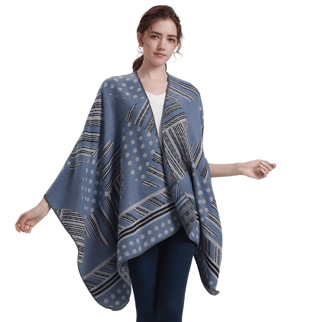 poncho cape femme laine