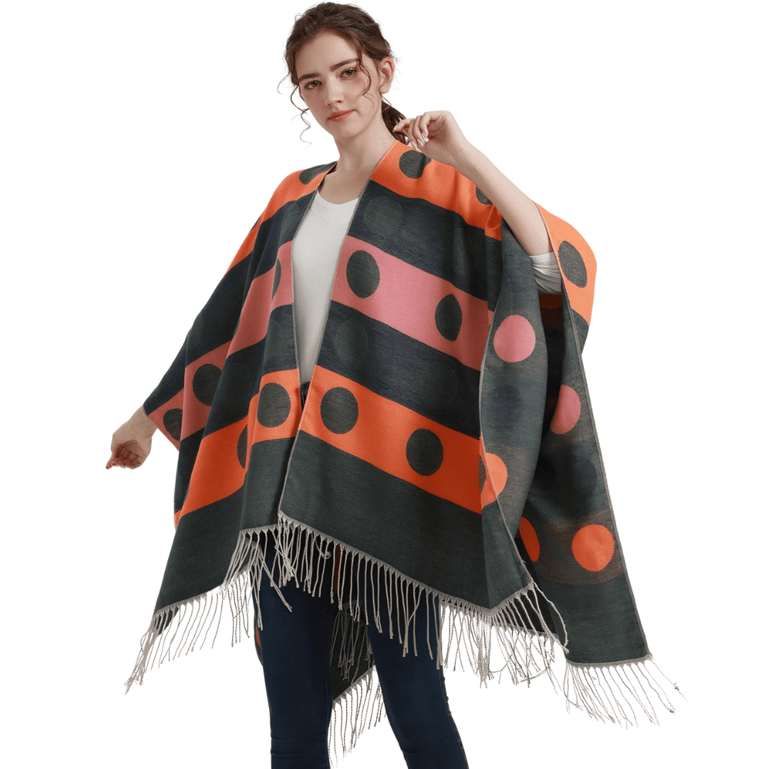 poncho cape femme laine