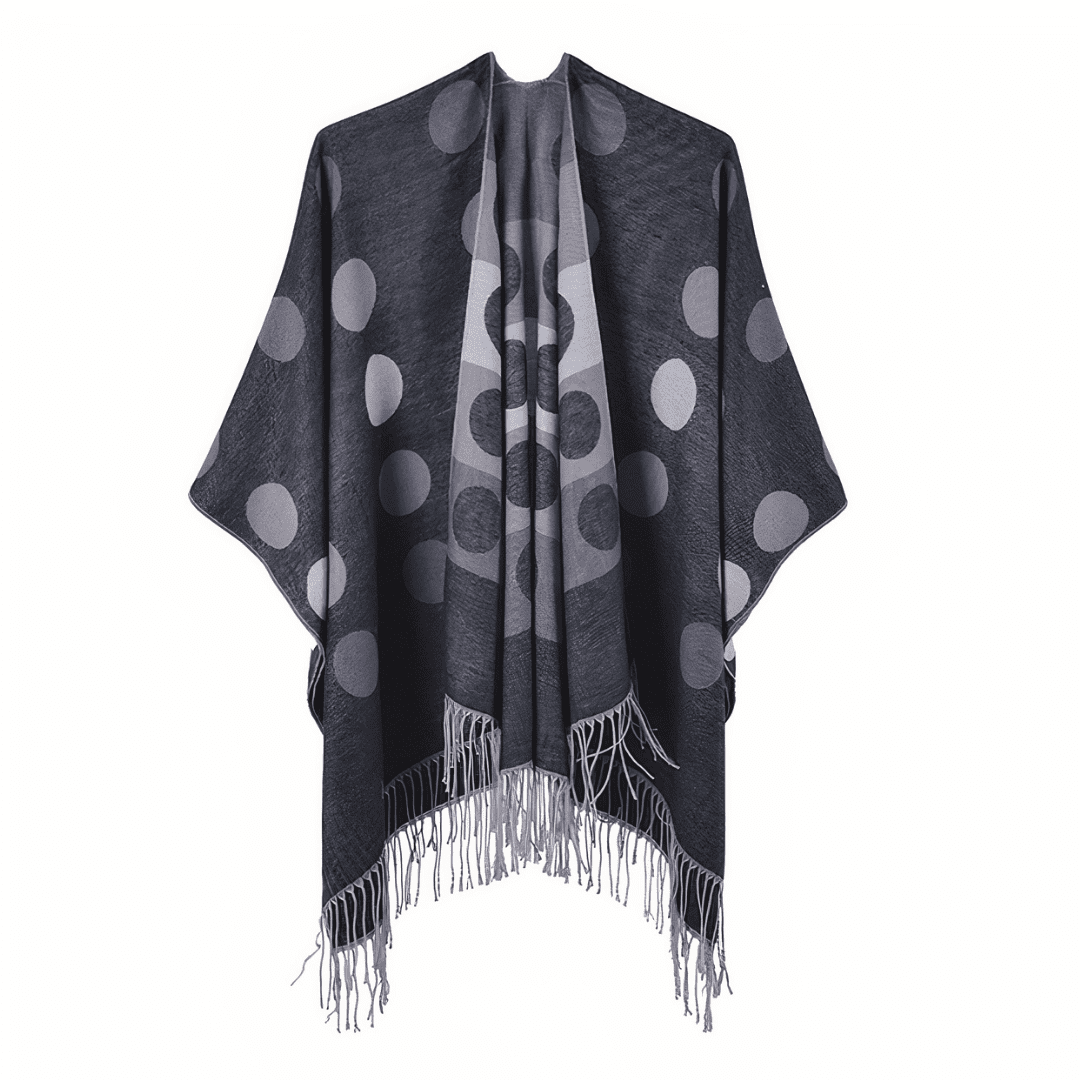 poncho cape femme noir