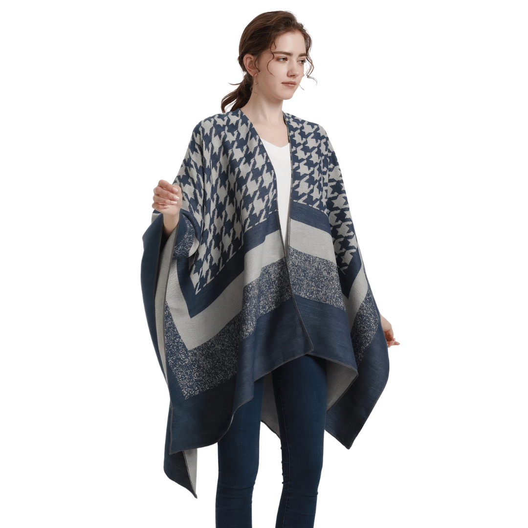 poncho cape femme ouvert