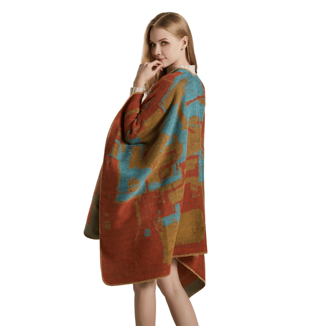 poncho cape laine femme