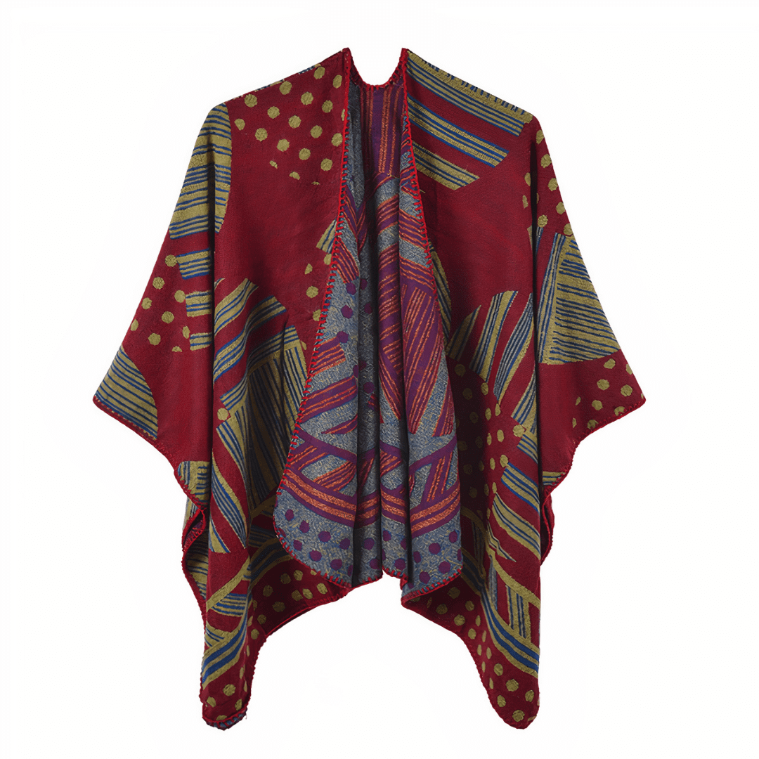 poncho cape laine