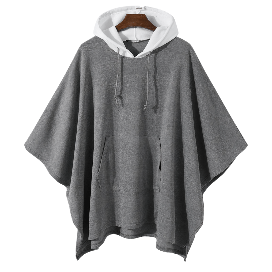 poncho capuche homme