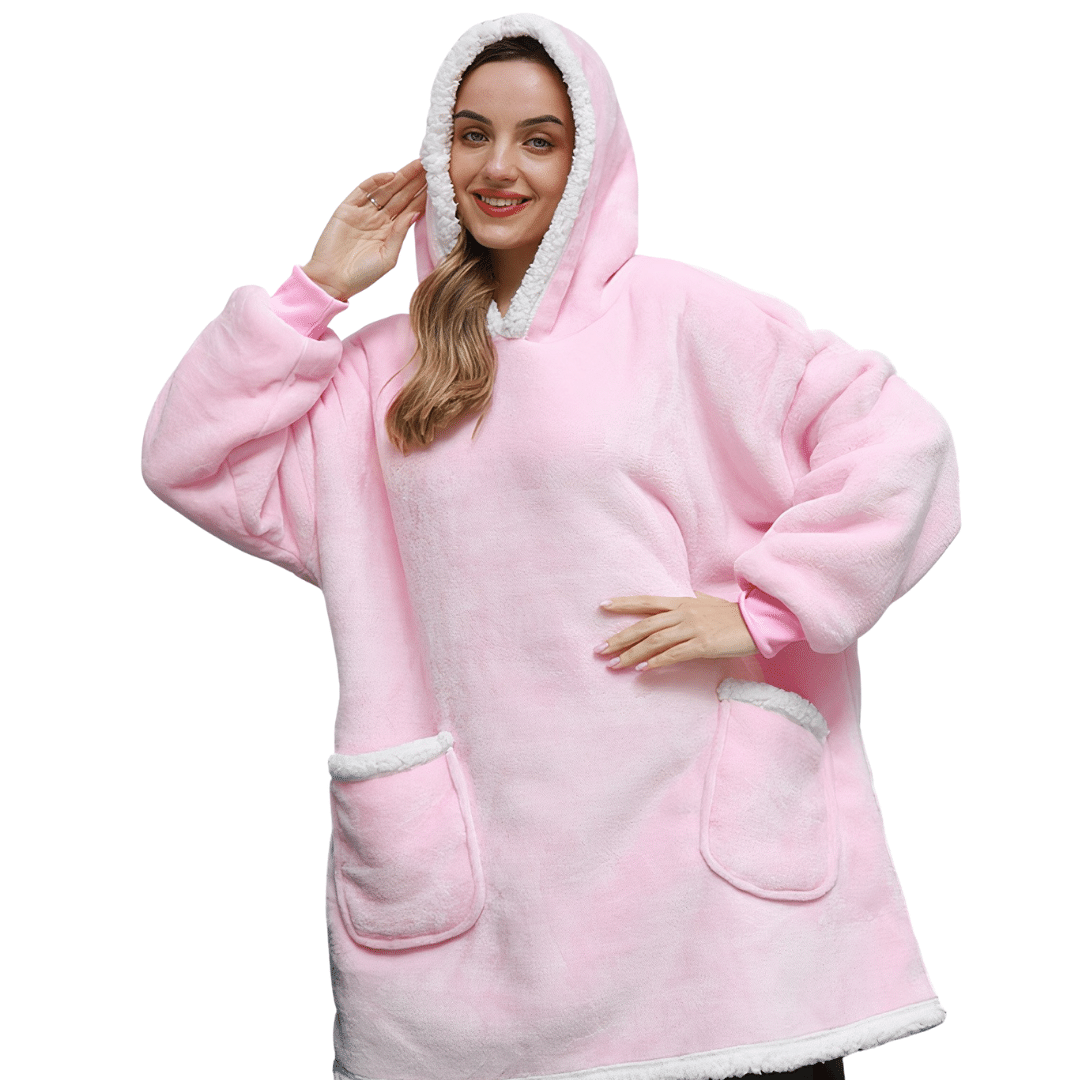 poncho capuche polaire