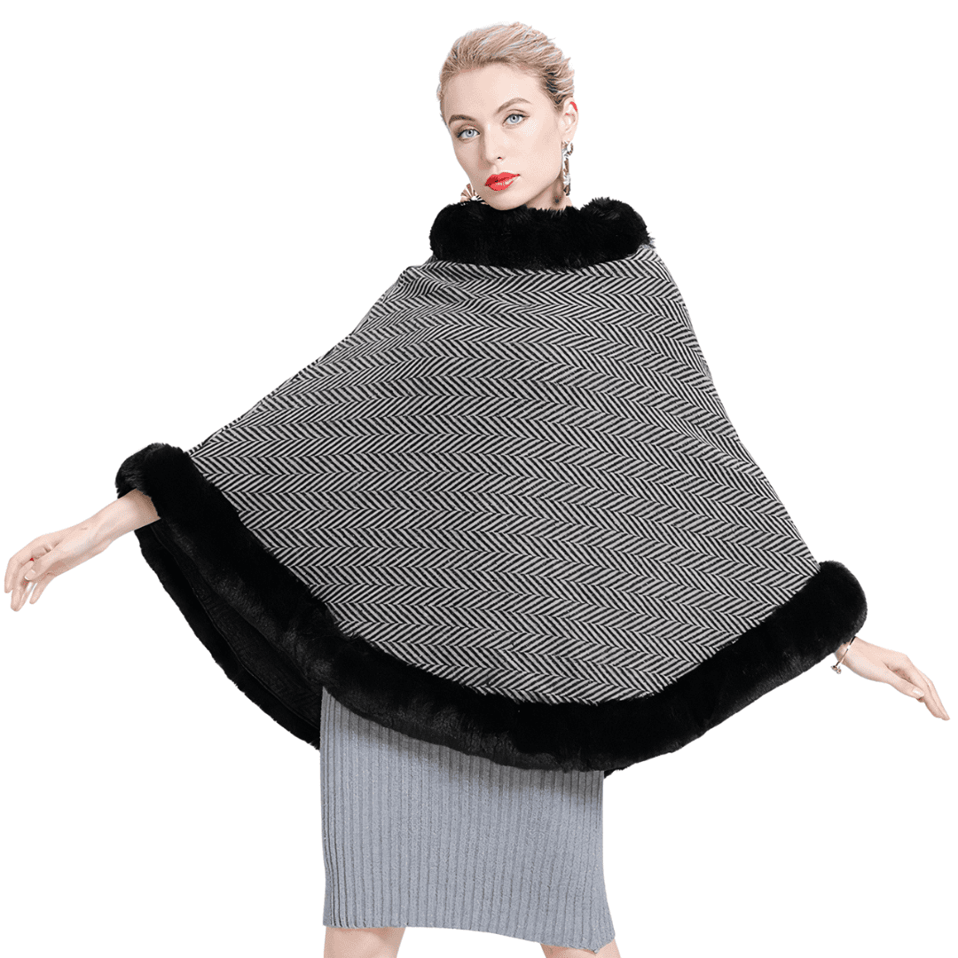 poncho chale femme chaud