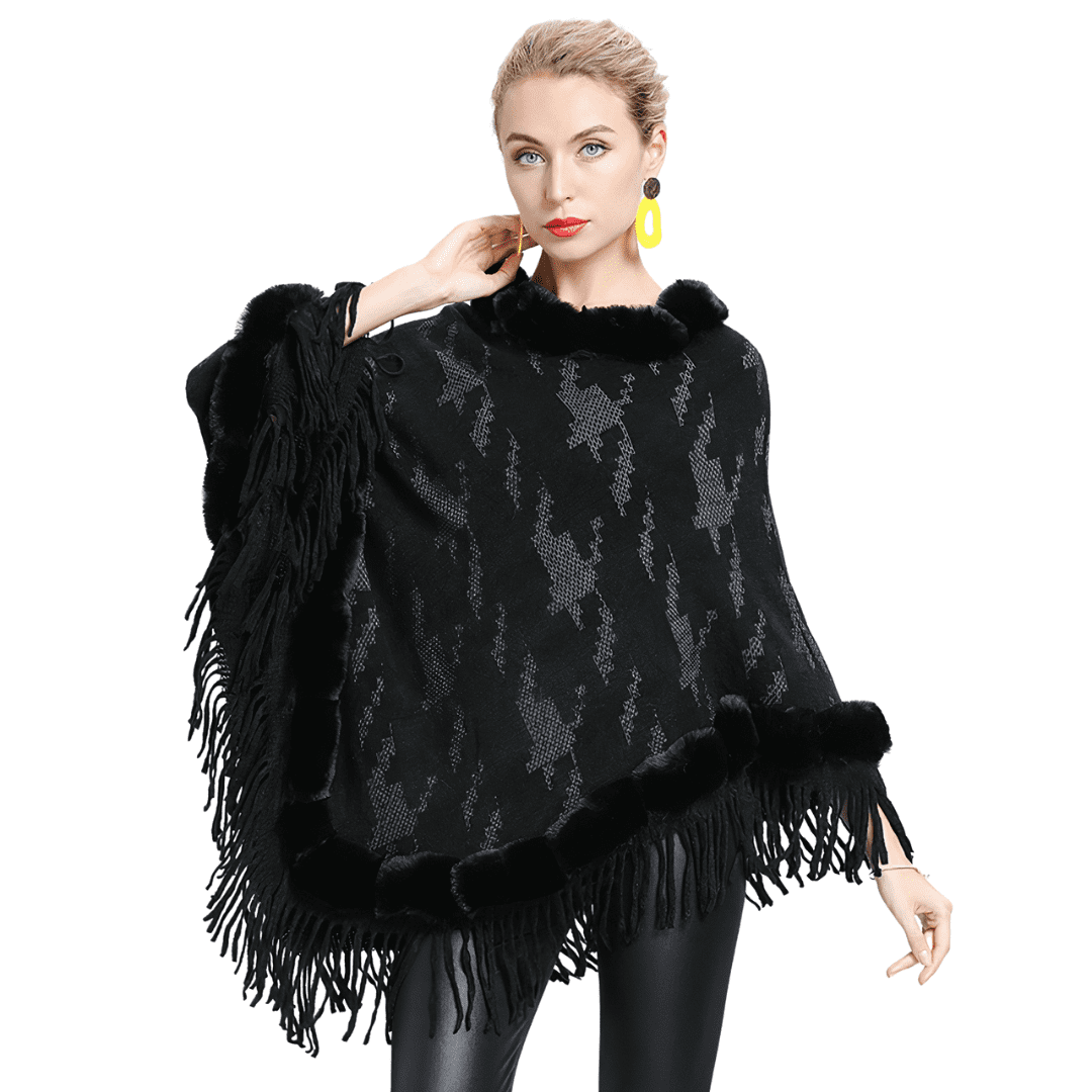 poncho d'hiver femme