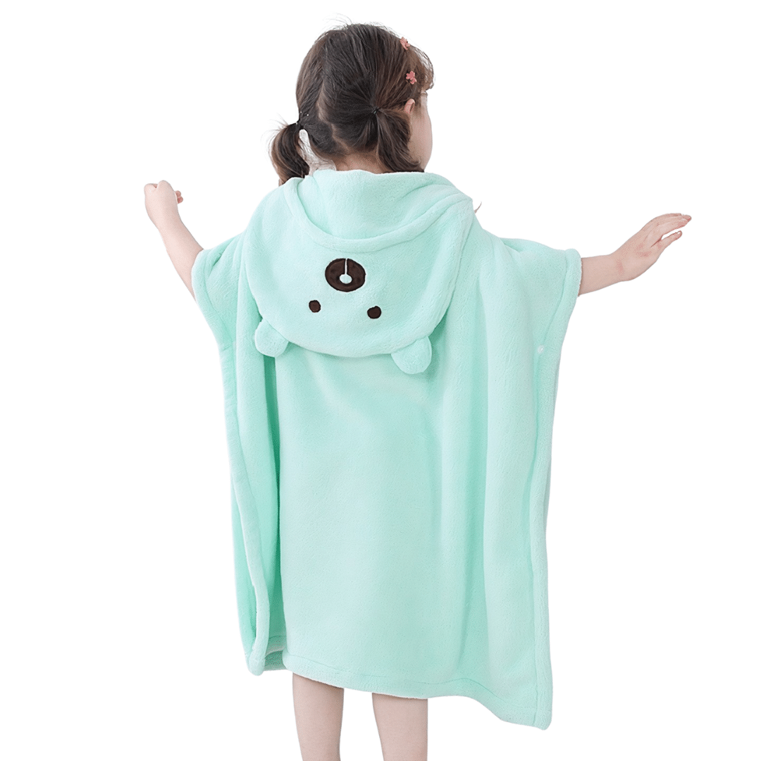 poncho de bain bébé fille