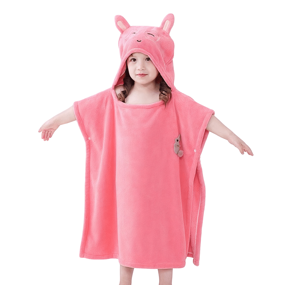 poncho de bain bébé fille