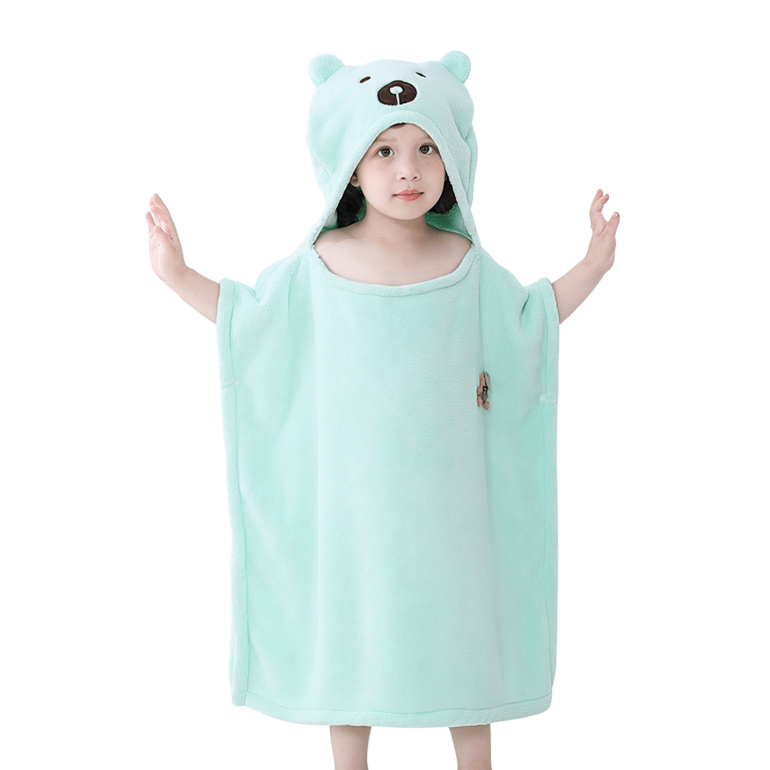 poncho de bain fille