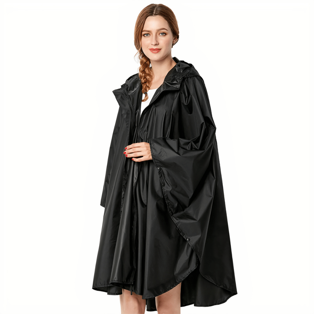 poncho de pluie noir