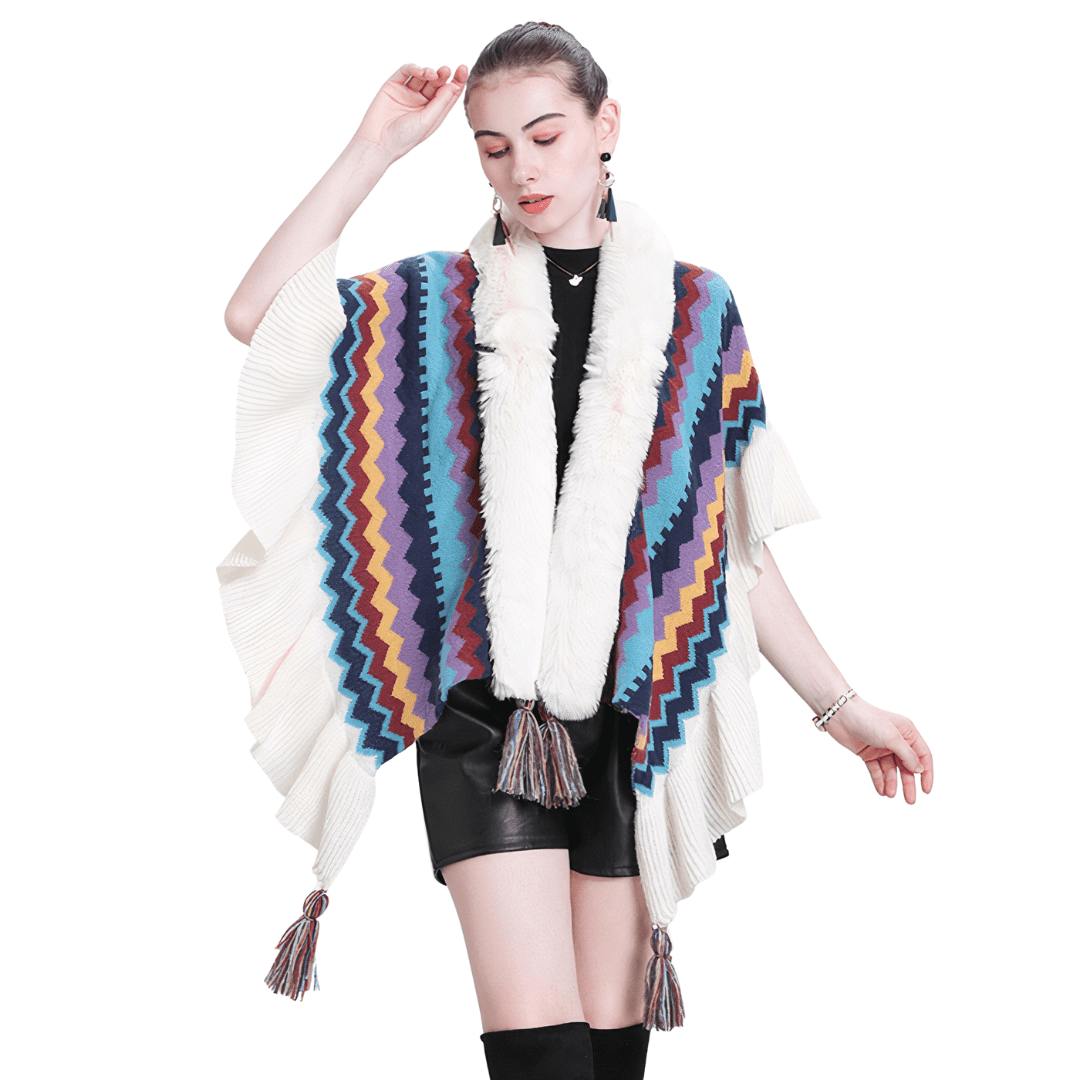 poncho en laine pour femme