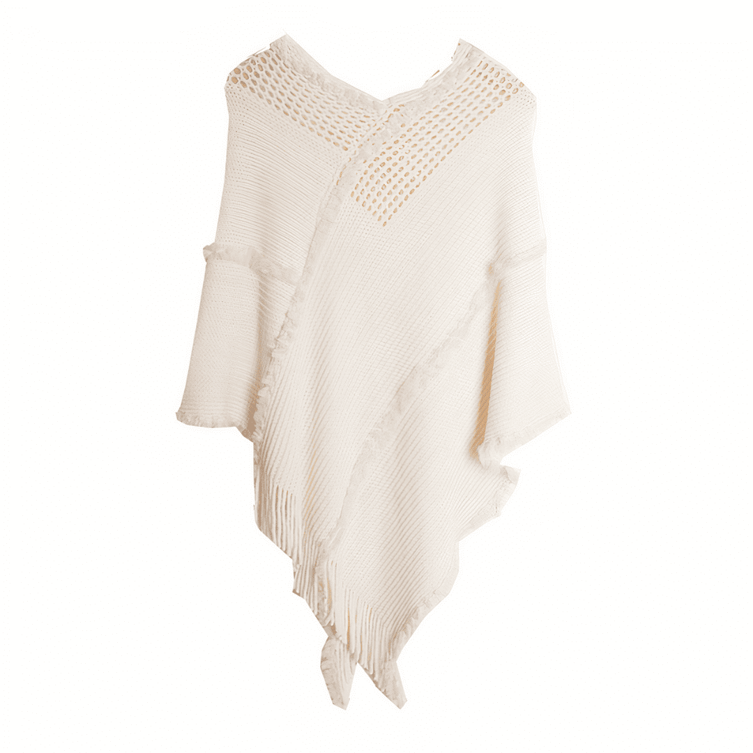 poncho en maille fine