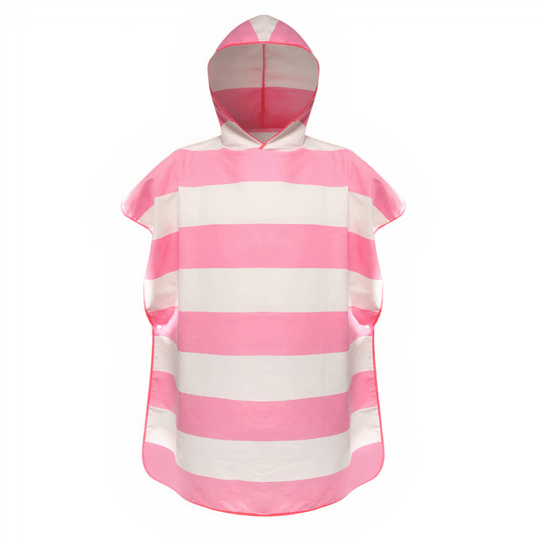 poncho enfant surf rose