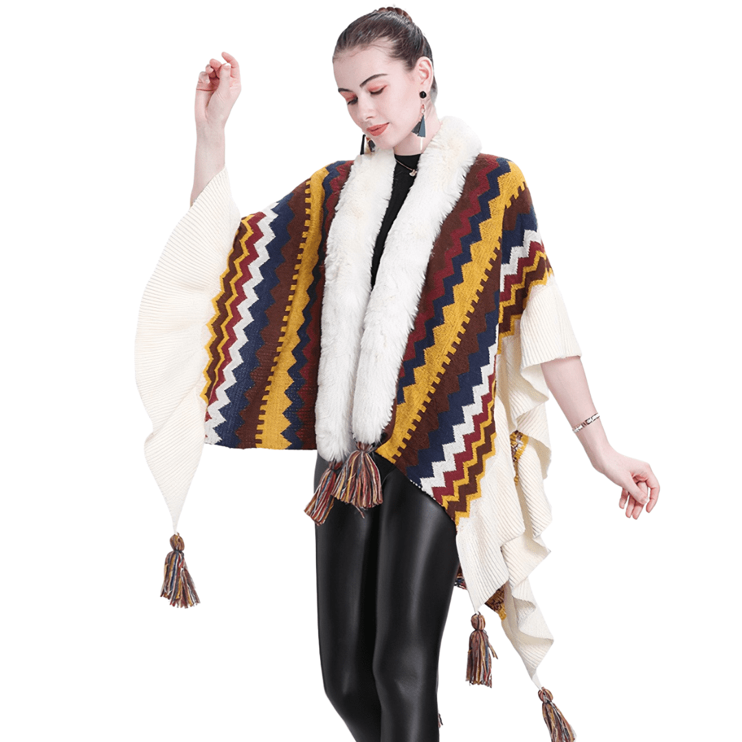 poncho femme en laine