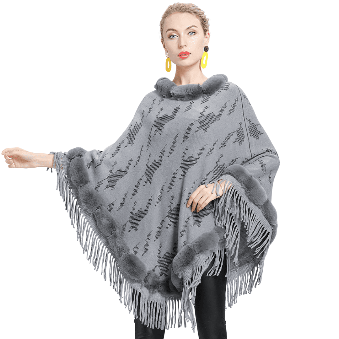 poncho femme hiver chaud