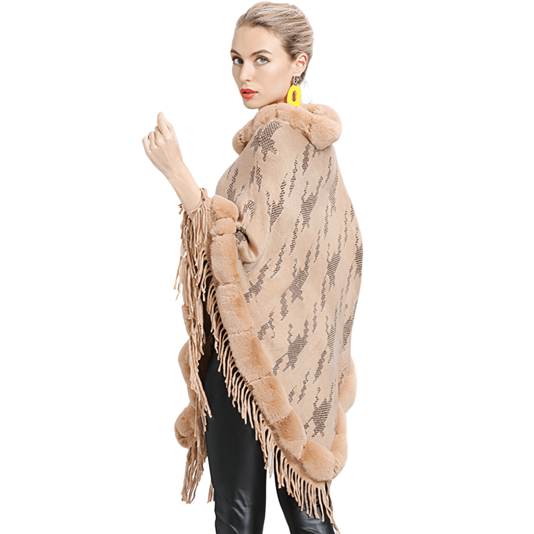 poncho femme hiver laine