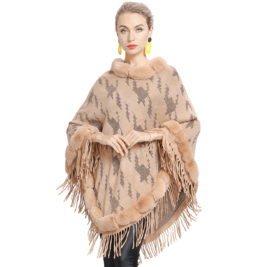 poncho femme hiver