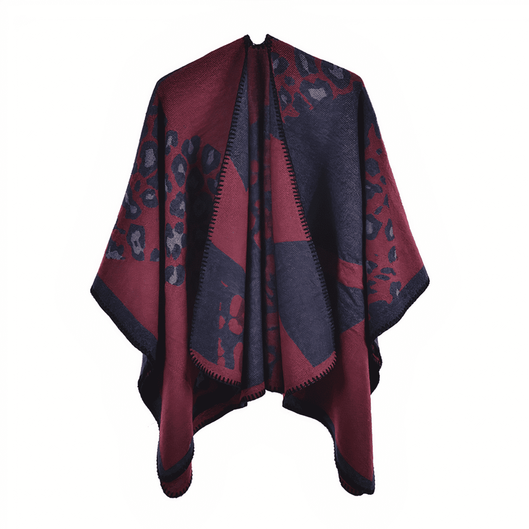 poncho femme laine ouvert