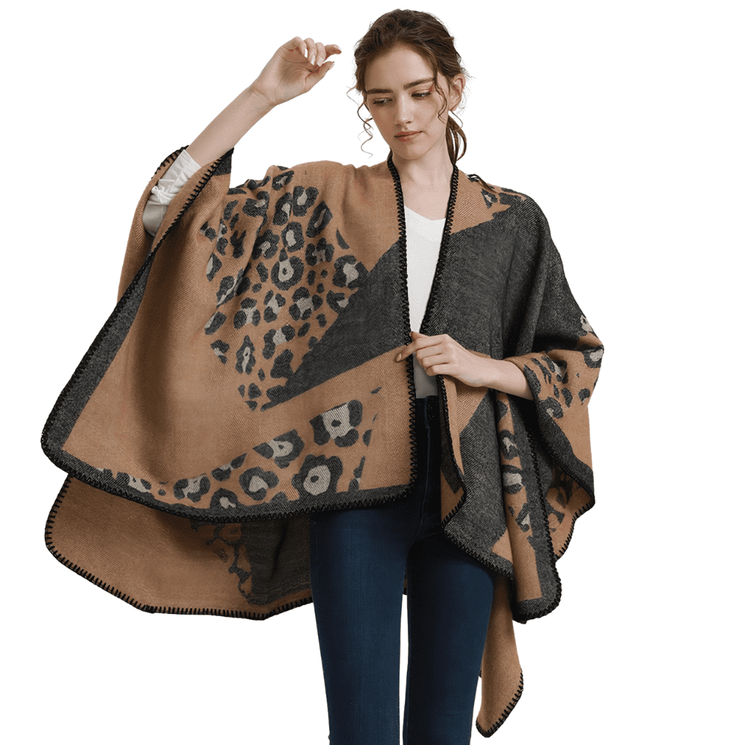 poncho femme ouvert devant