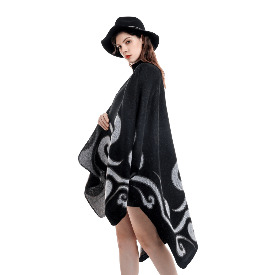 poncho femme ouvert