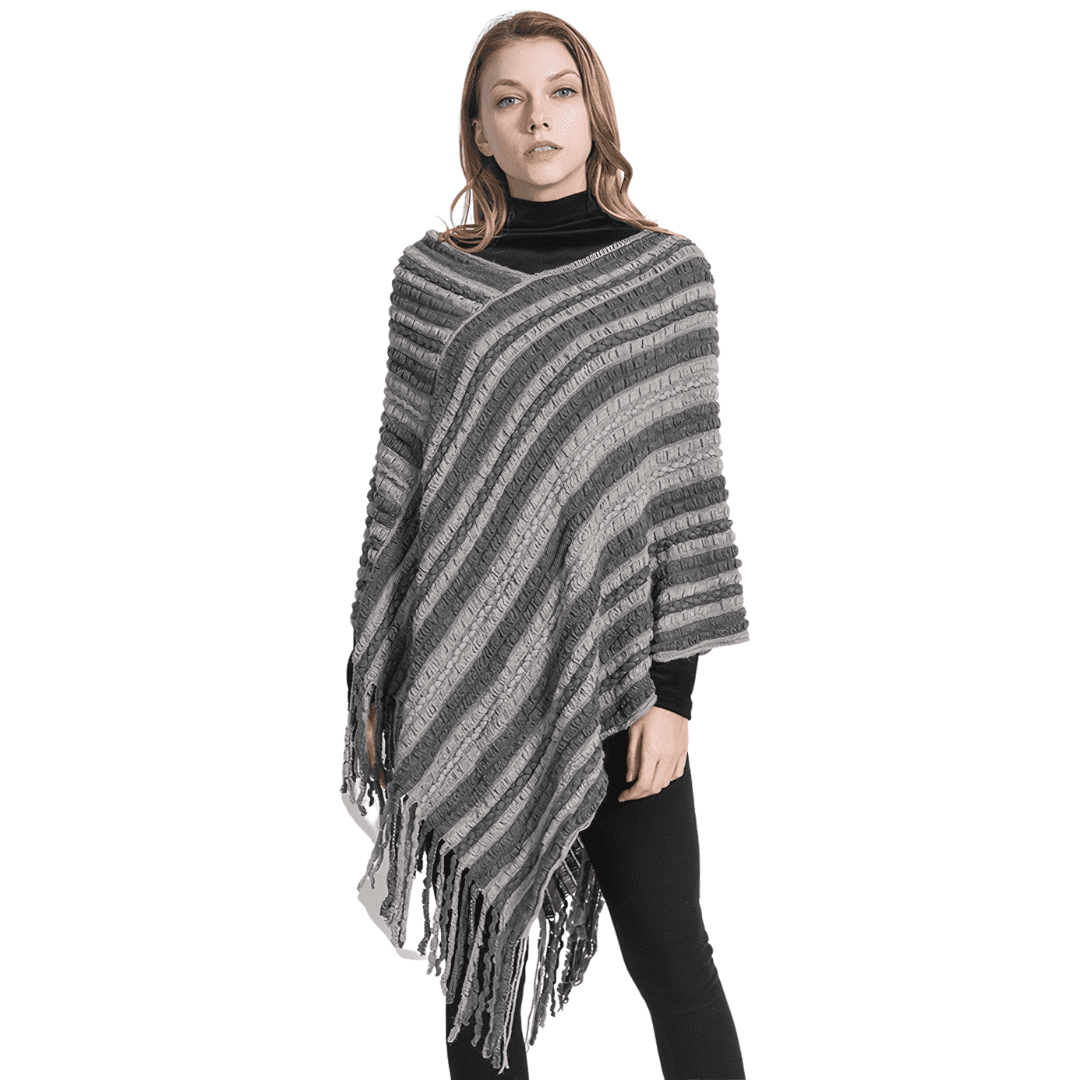 poncho femme pull