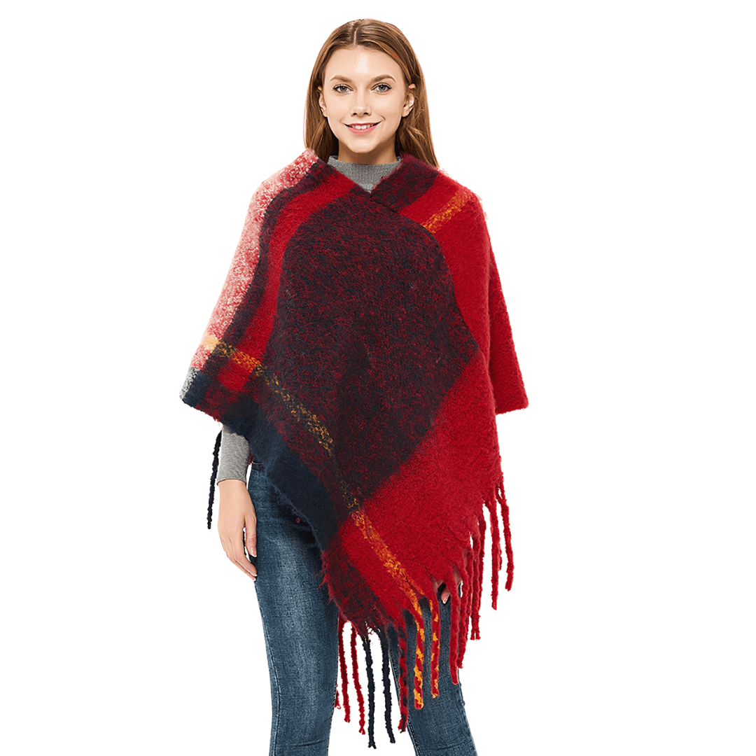 poncho femme pull