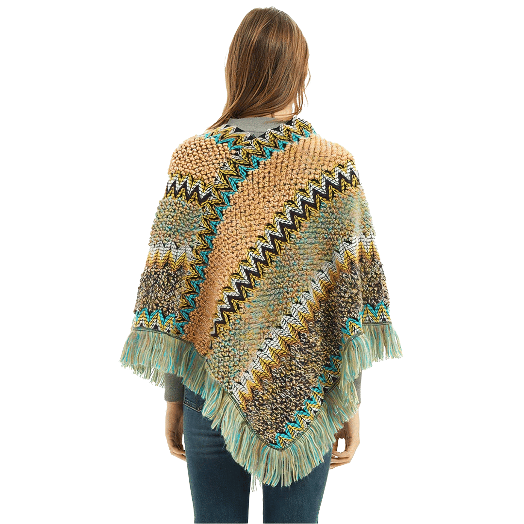 poncho femme pull