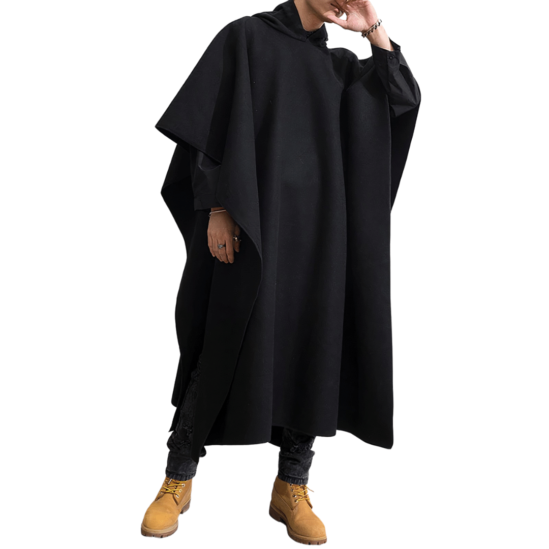 poncho hiver avec manches homme