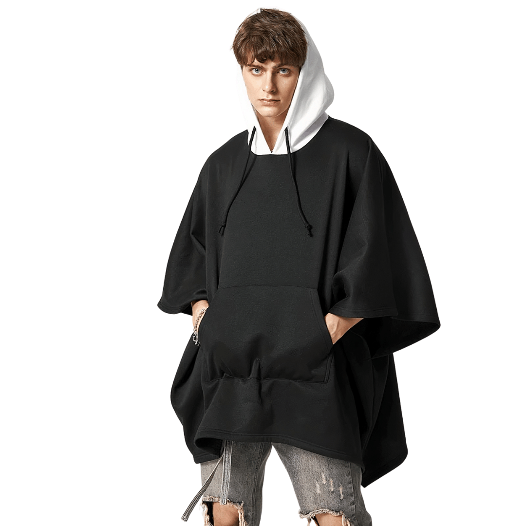 poncho homme avec capuche