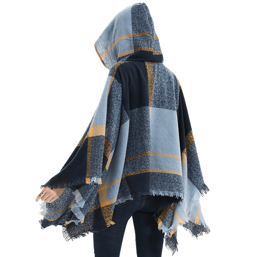 poncho laine capuche