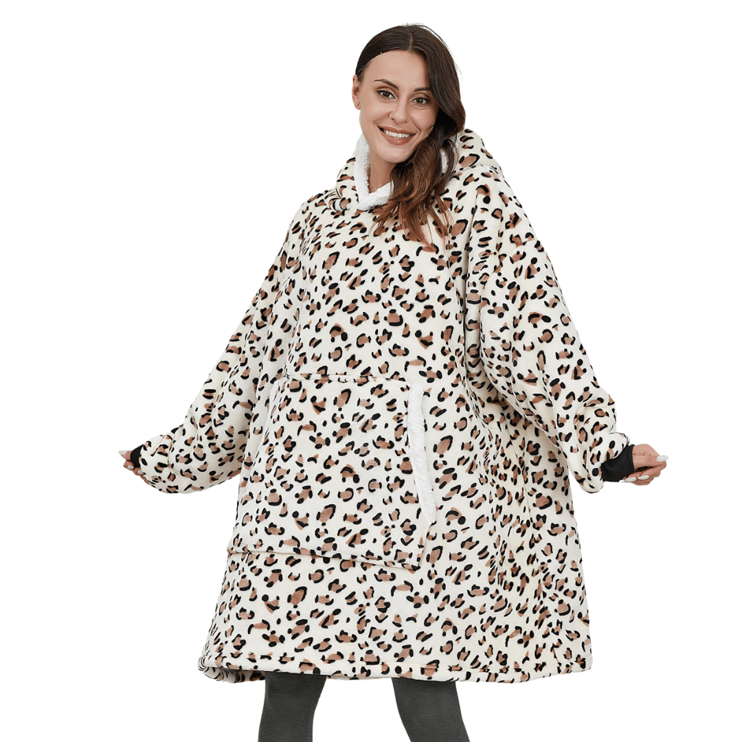 poncho leopard femme