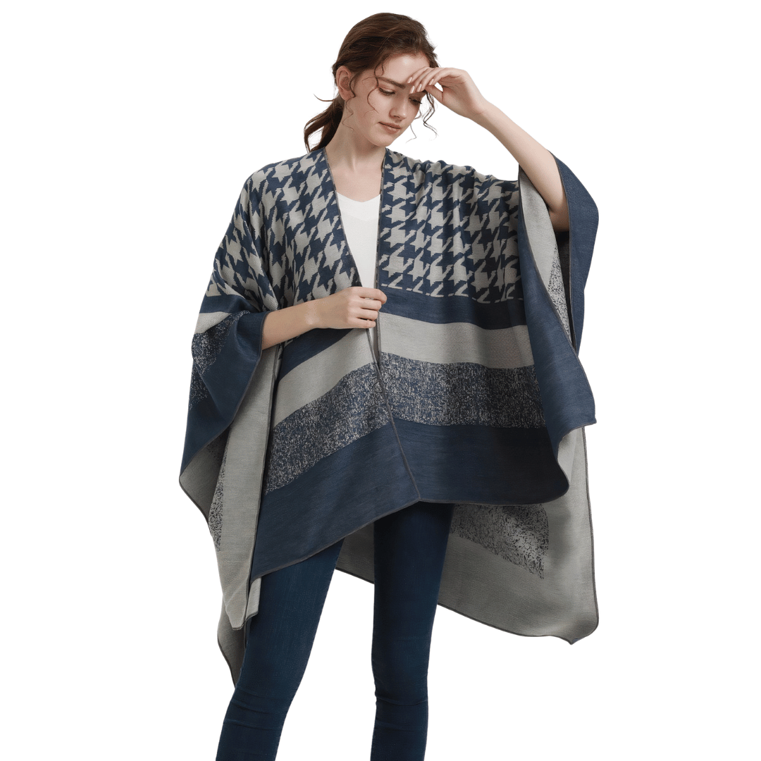 poncho ouvert femme chaud