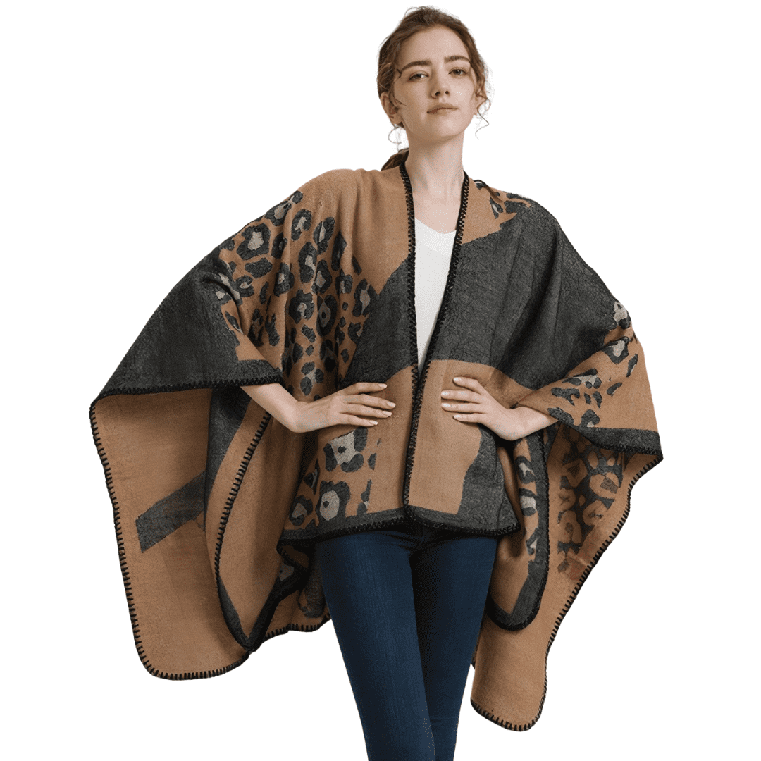 poncho ouvert femme chaud