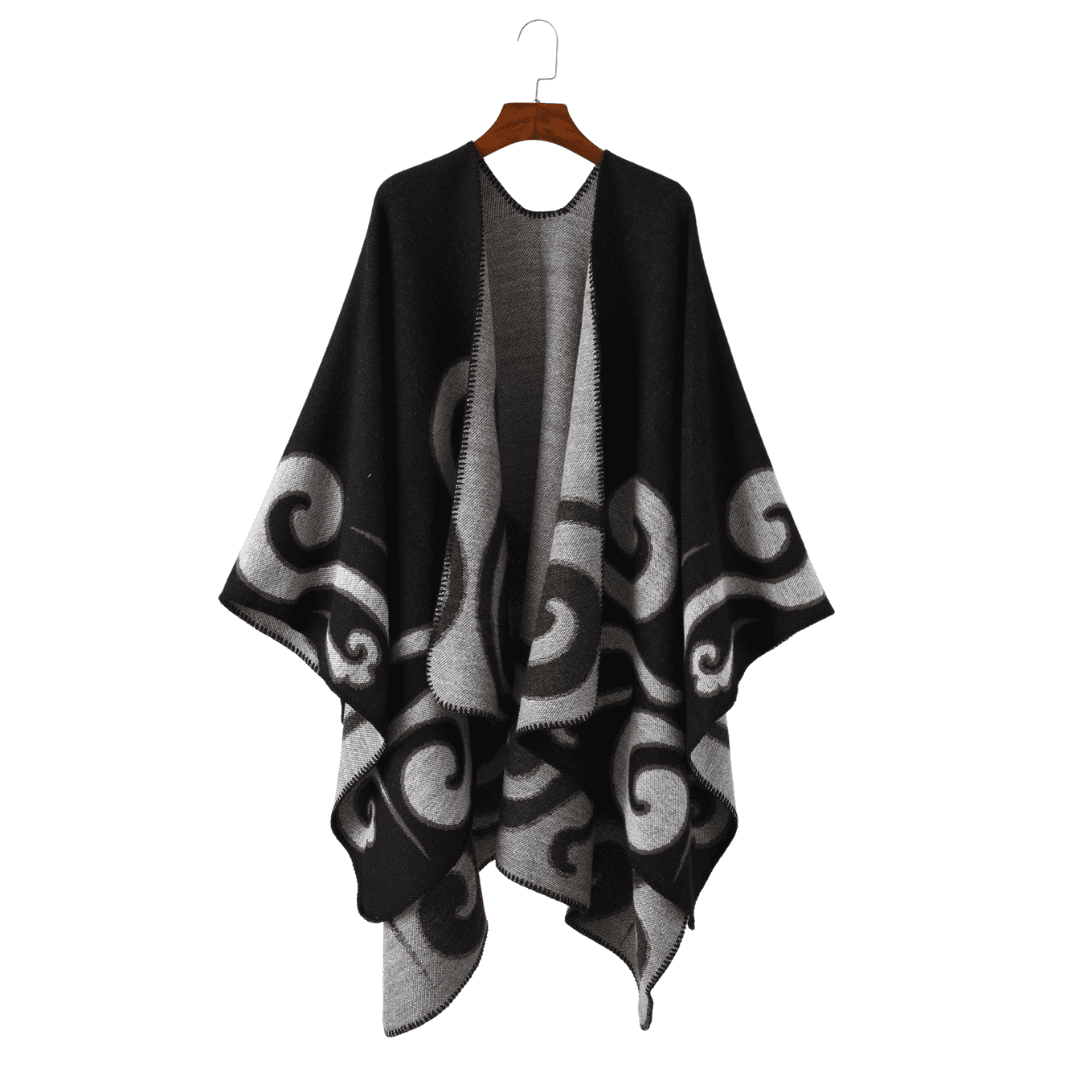 poncho ouvert femme chaud