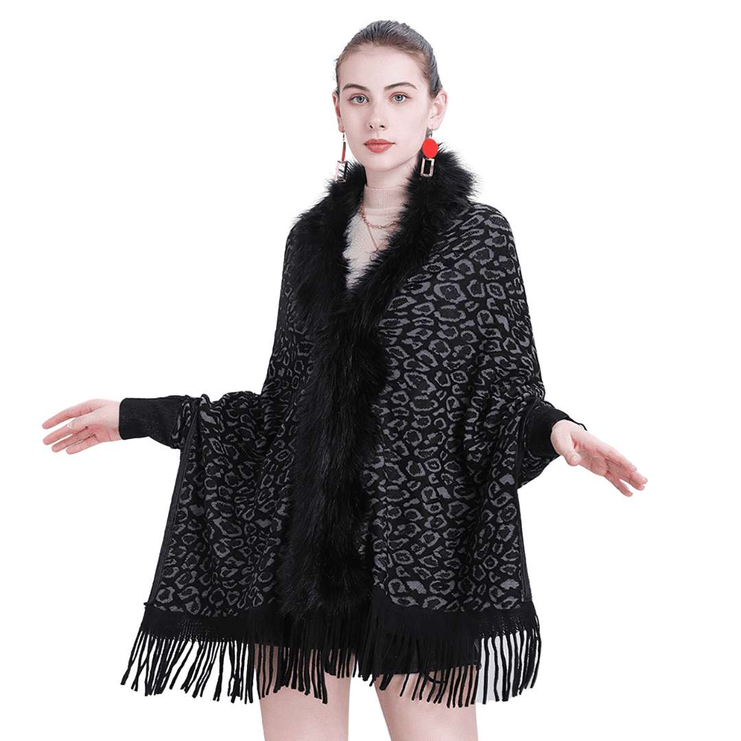 Poncho femme avec manches