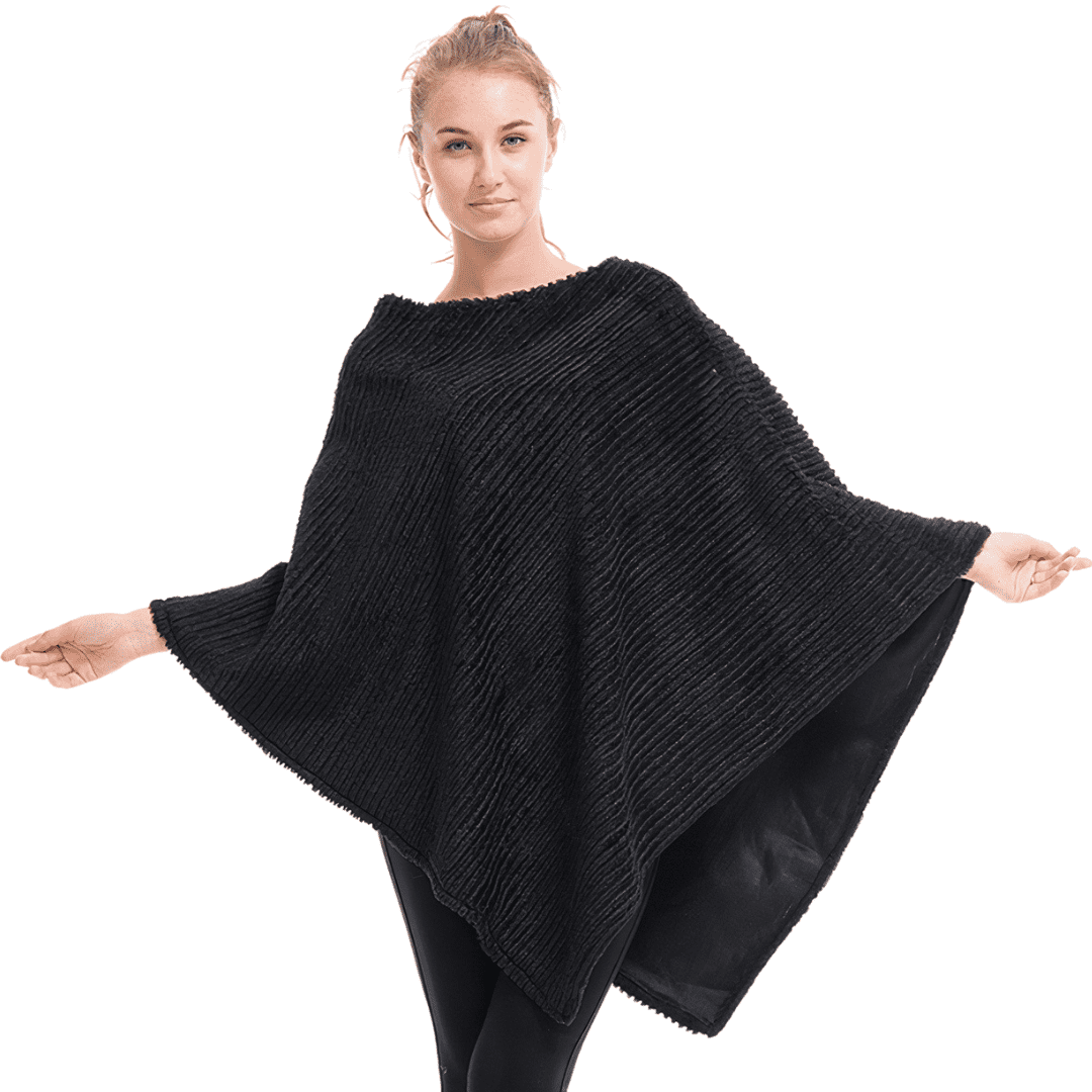 poncho pull femme